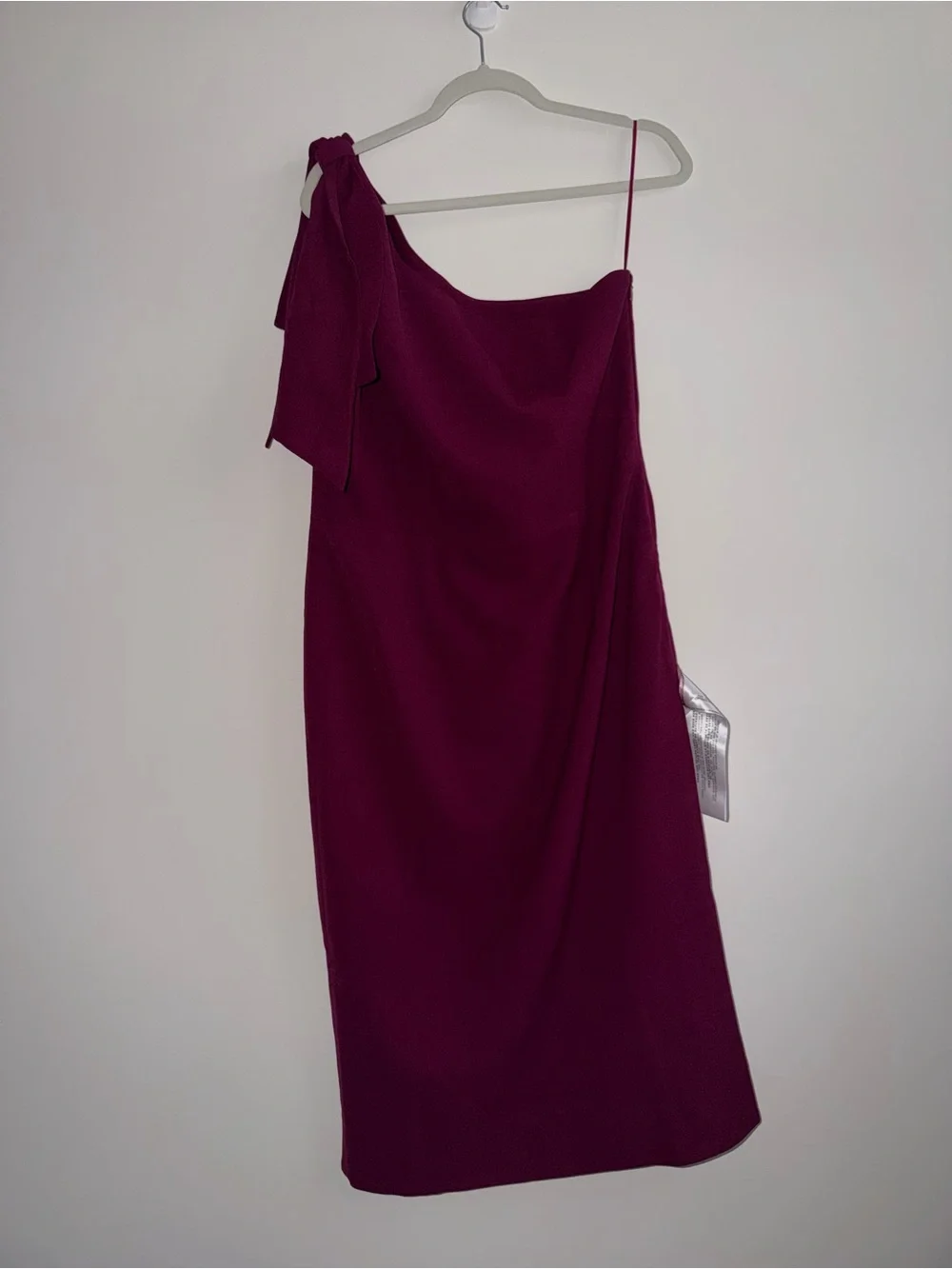 Dress the Population Magenta Tiffany One Shoulder dress black tie wedding guest - Picture 3 of 6